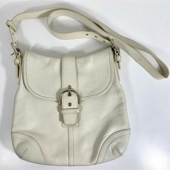 VTG Y2K Coach Soho Flap Crossbody Bag Leather Convertible Shoulder Hobo 9480 - Picture 1 of 16